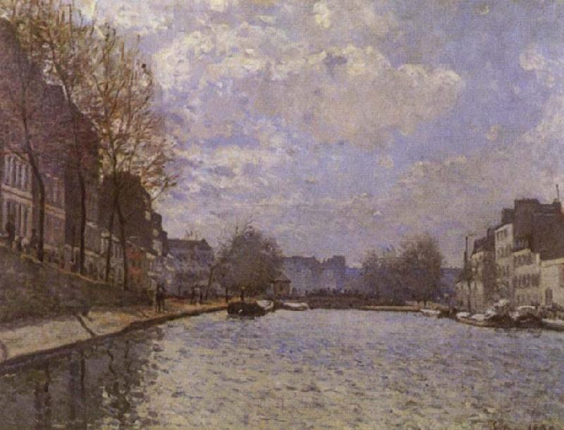 Alfred Sisley The Saint-Martin canal in Paris Sweden oil painting art